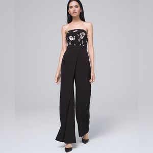 WHBM Convertible Floral-Bodice Jumpsuit